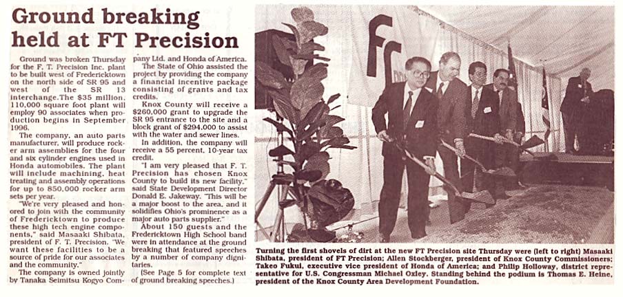 Press image of FTP ground Breaking